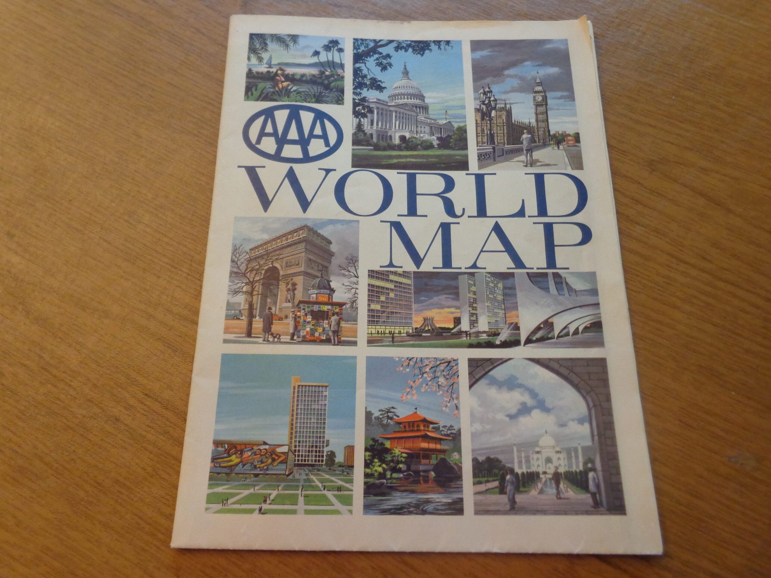 Vintage 1962 aaa Auto Club Original World Map Fold Out Extra Large Vintage World Map 1962 World Map Auto Club Maps Vintage AAA Etsy