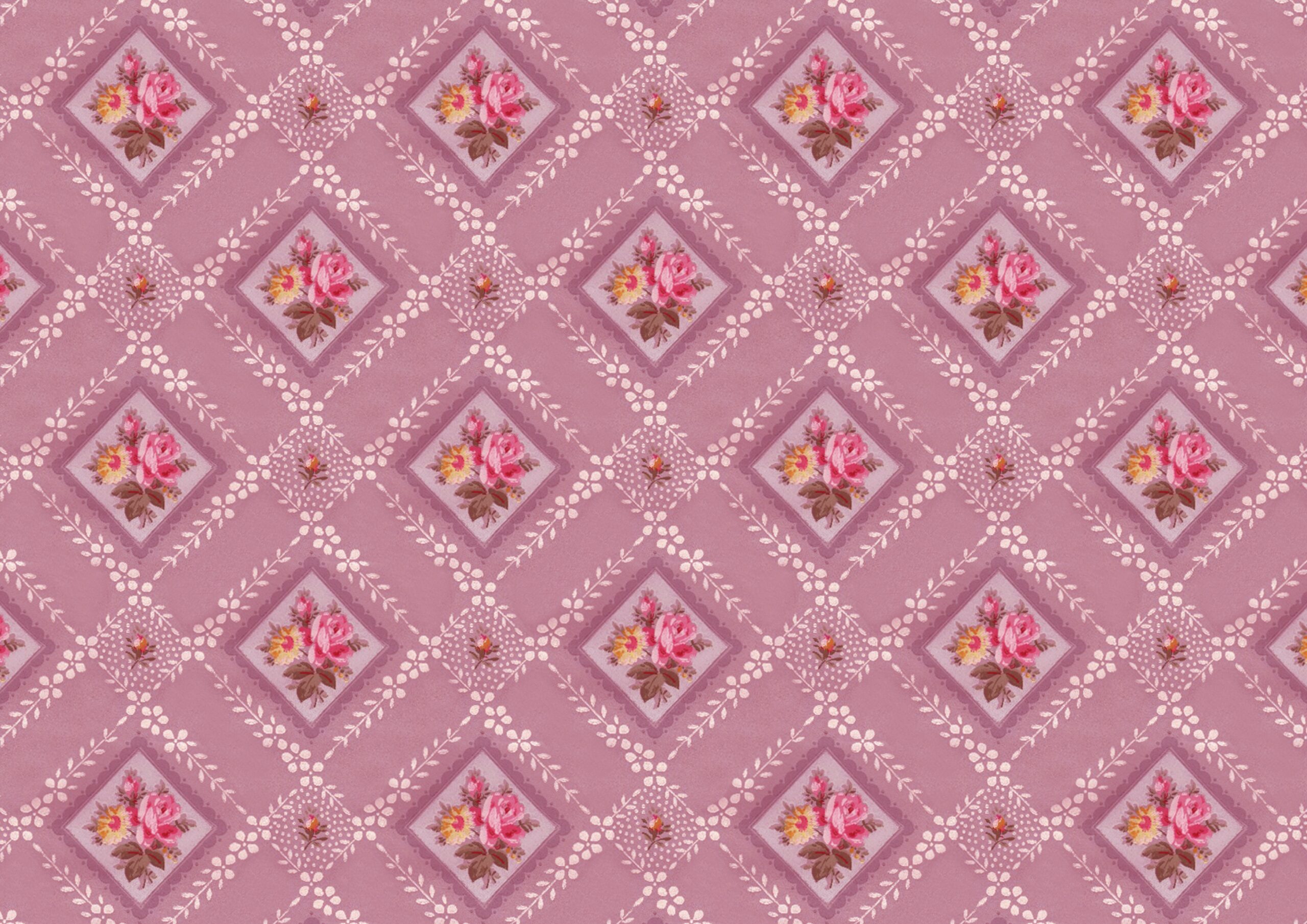 Vintage Floral Wallpaper Pattern And Printable Paper Wings Of Whimsy