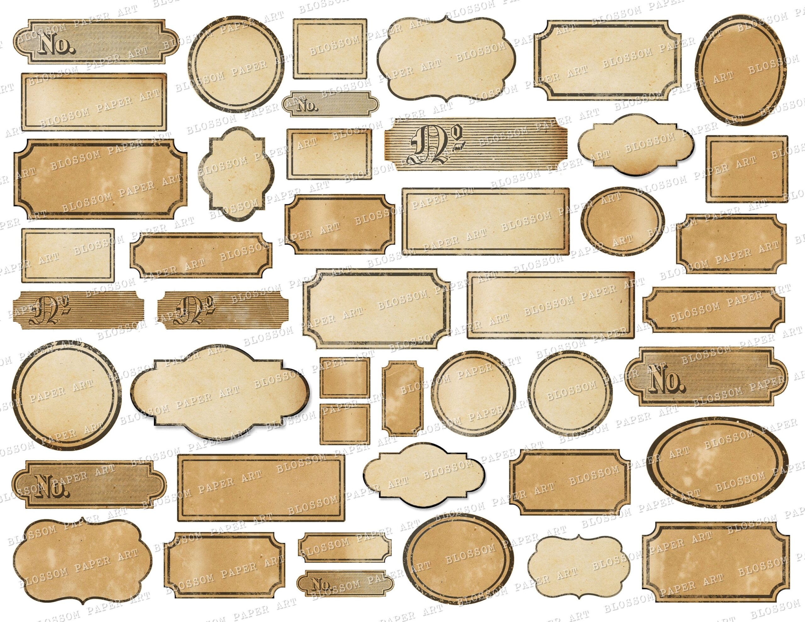 Vintage Labels Printable Junk Journal Ephemera Vintage Tags Printable Collage Sheet Journaling Vintage Digital Download 2671 Etsy