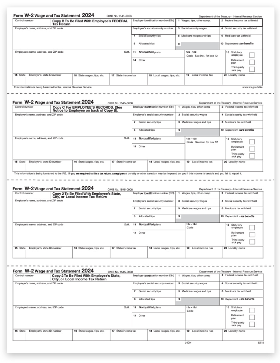 W 2 Form Printable