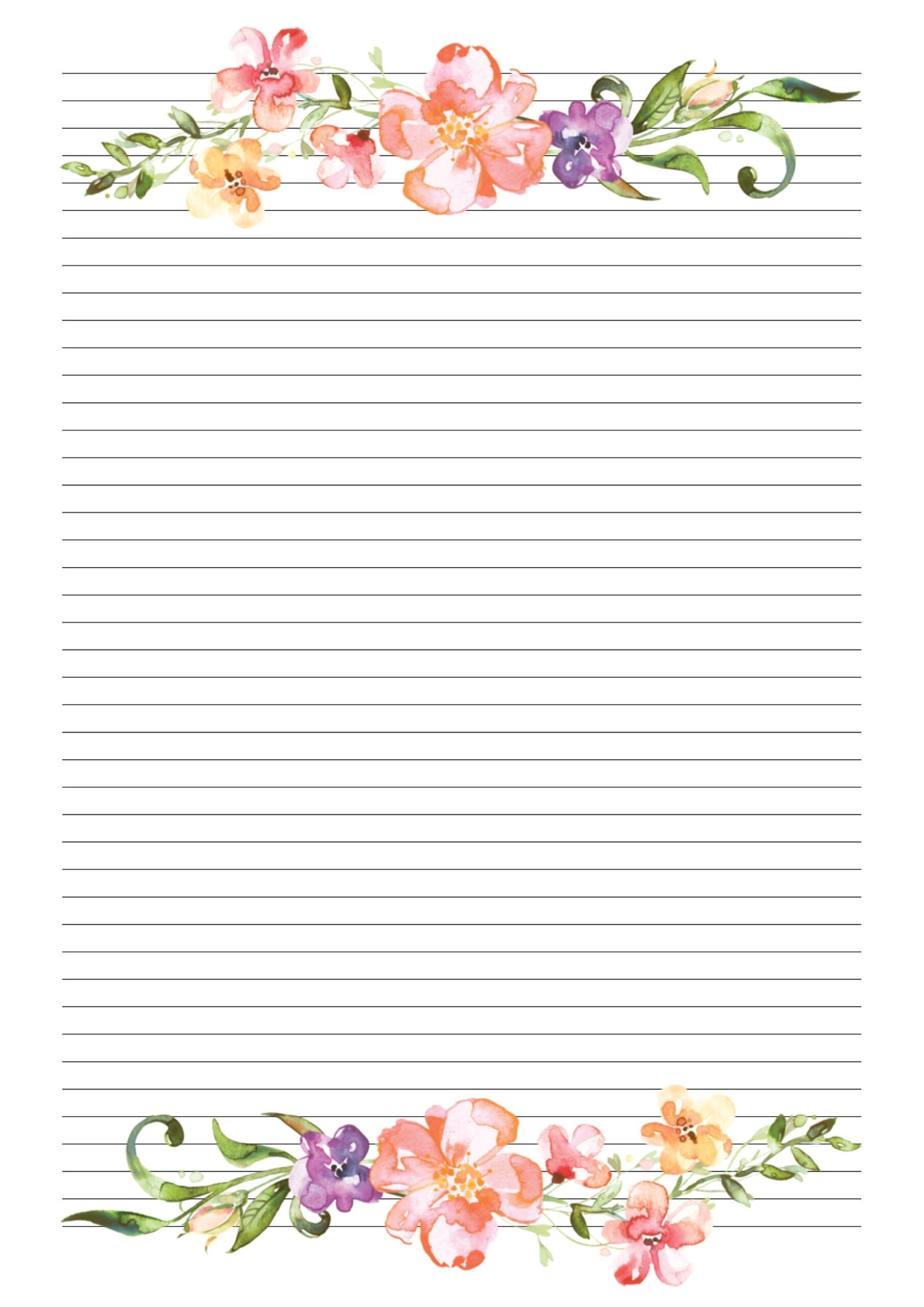 Printable Pretty Lined Paper