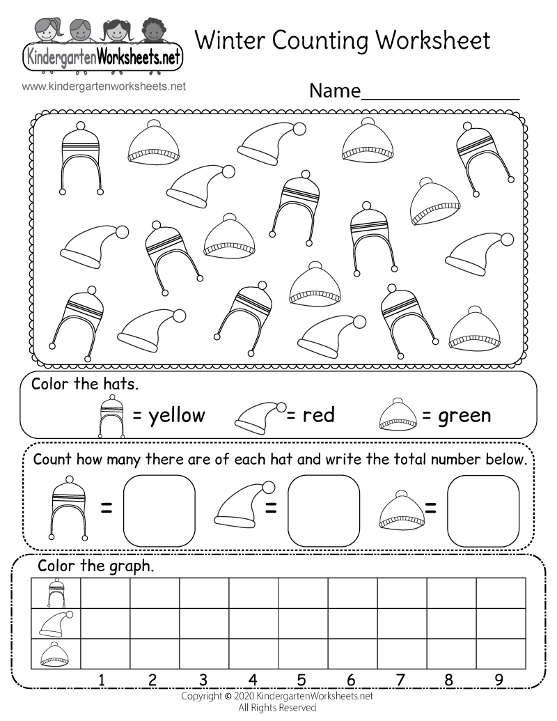 Winter Counting Worksheet Free Printable Digital PDF