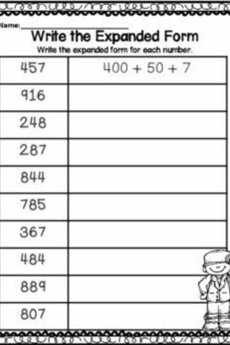 Free Printable Expanded Form Worksheets