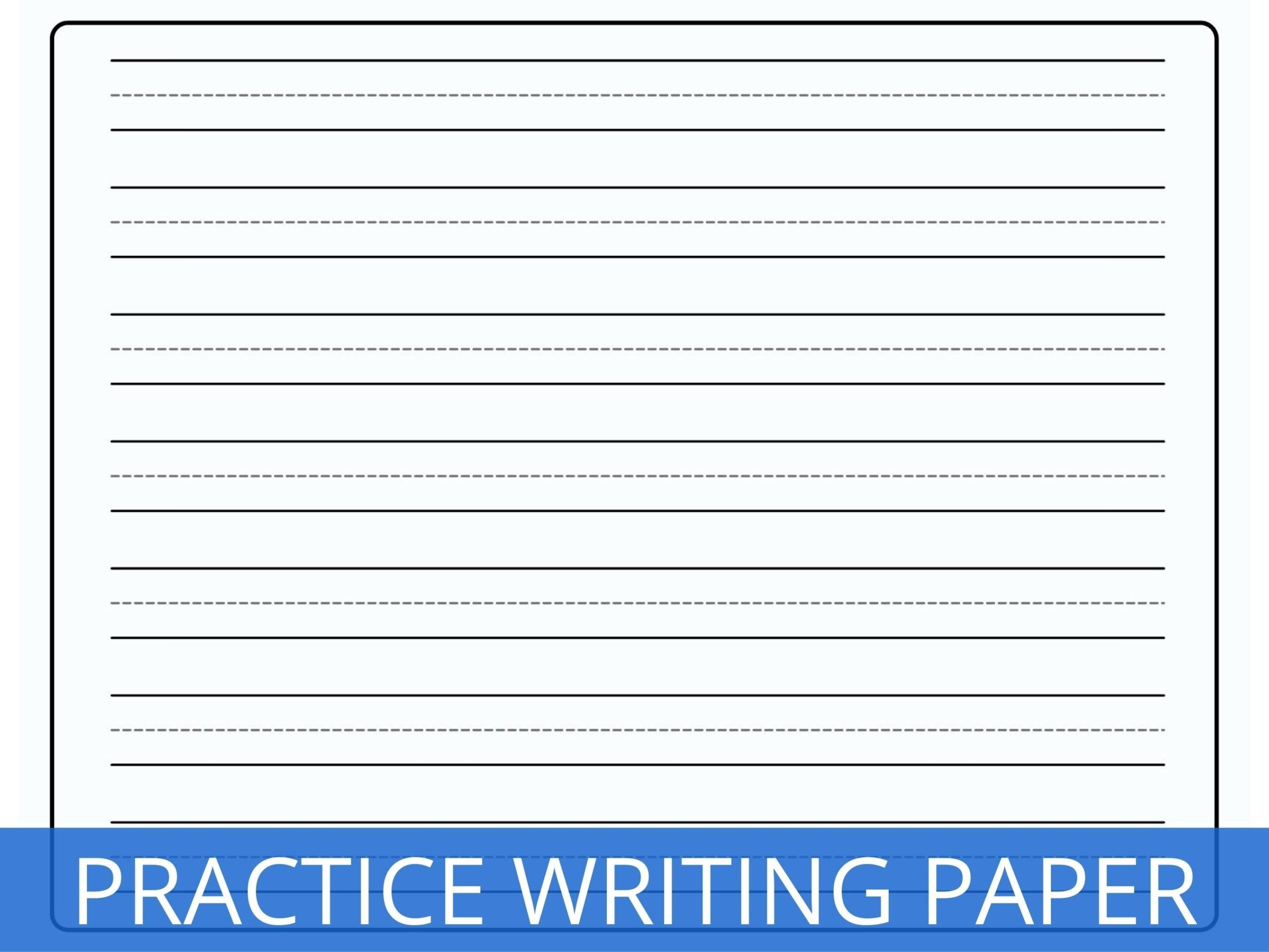 Printable Lined Writing Paper For Kindergarten