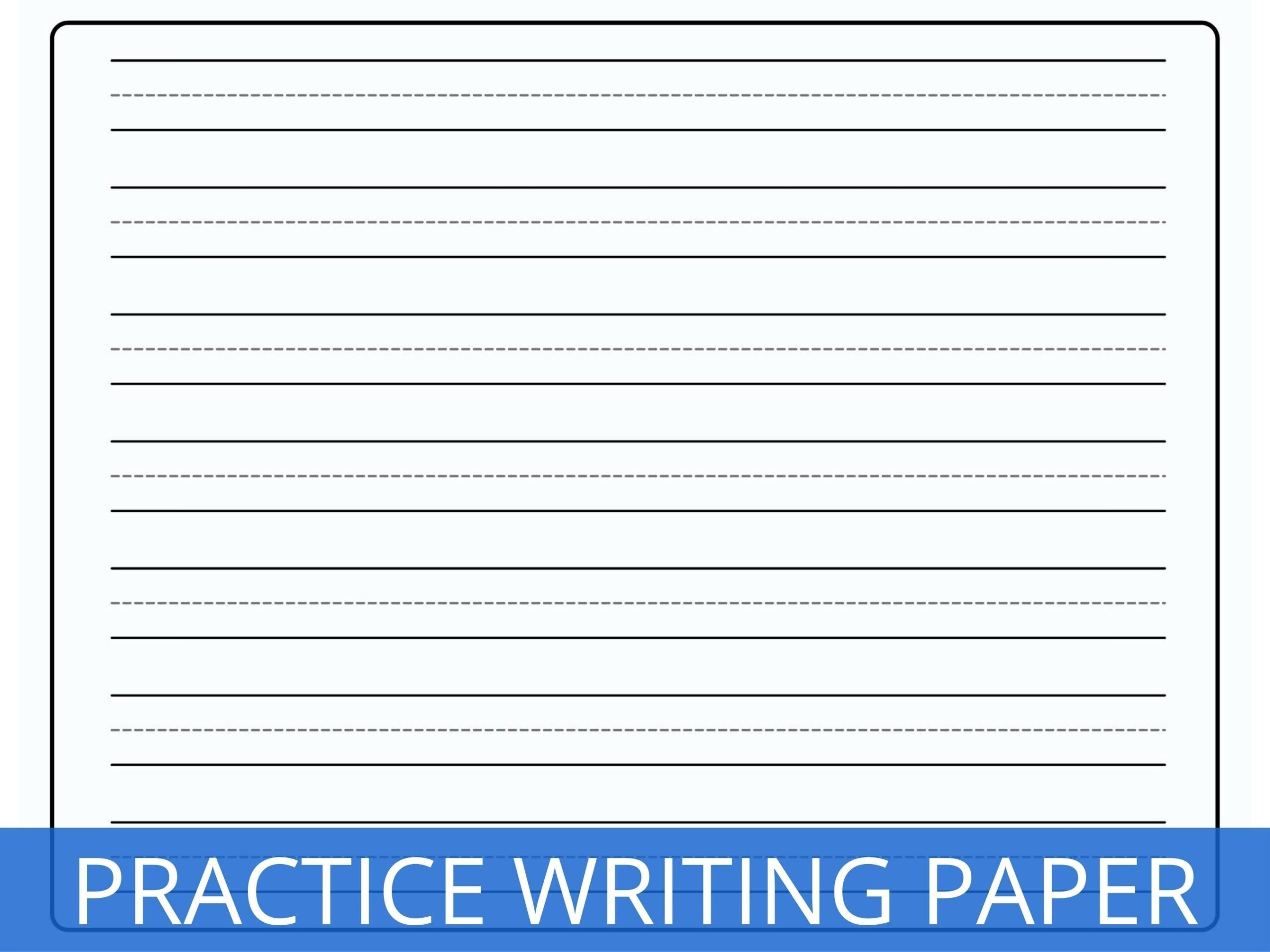 Lined Paper For Kindergarten Printable