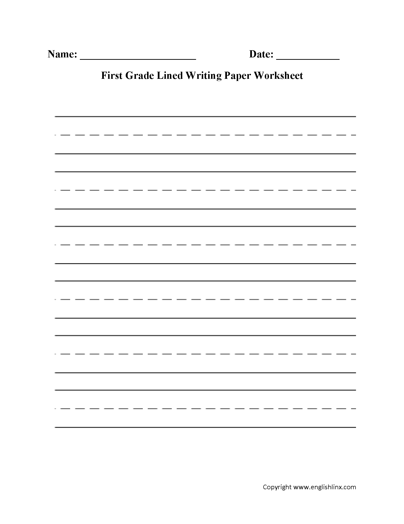 Printable Writing Paper With Lines