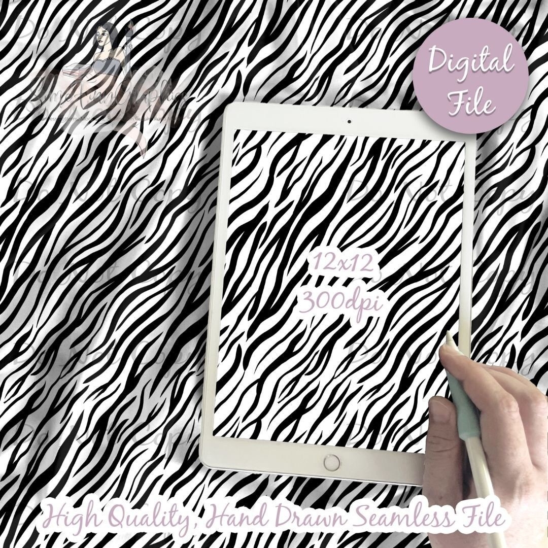 Zebra Stripes Print Digital Paper Seamless Pattern For Fabric And Scrapbook Paper Neutral Abstract Animal Safari Print Etsy